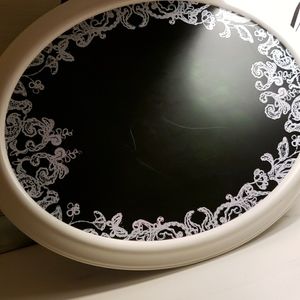 Oval chalkboard decoration